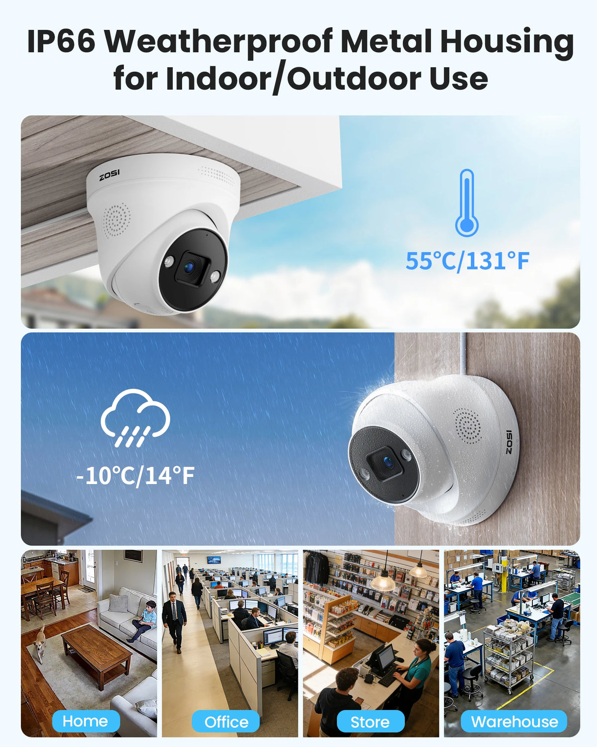 ZOSI 8MP PoE Camera System AI Detection And Night Vision