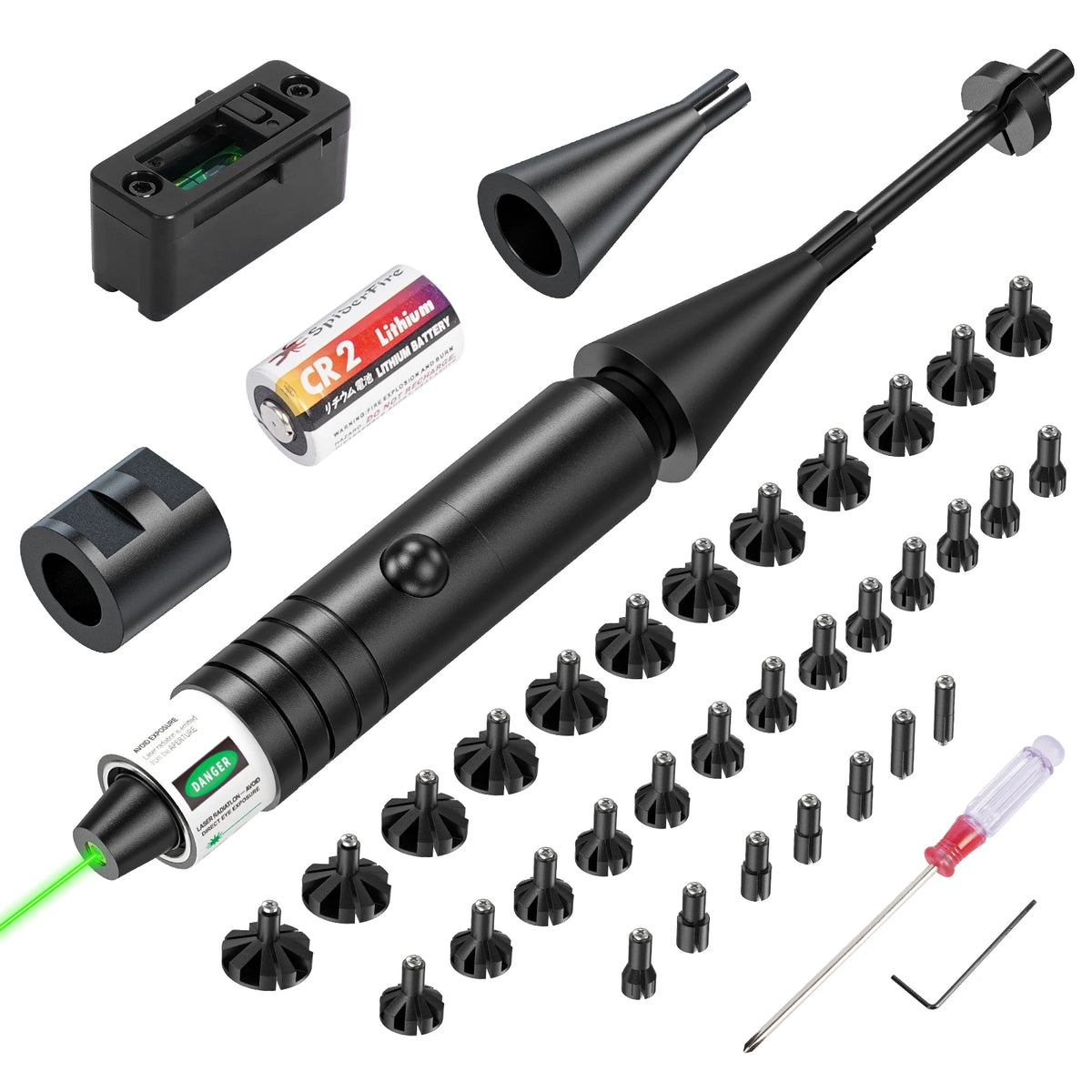 Universal Laser Boresighter Kit With Adapters And Anti Cant Level