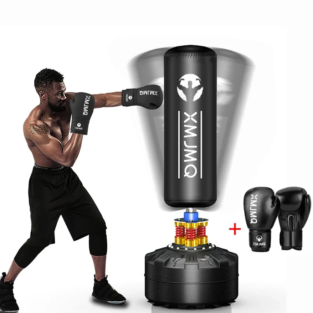 LEKARO Standing Boxing Bag With Gloves For Home Training
