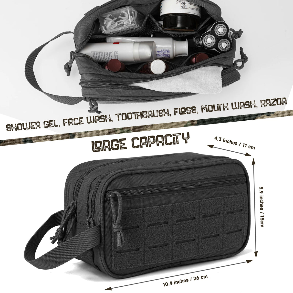 ReFire Gear Men's Travel Toiletry Bag With Hanging Hook