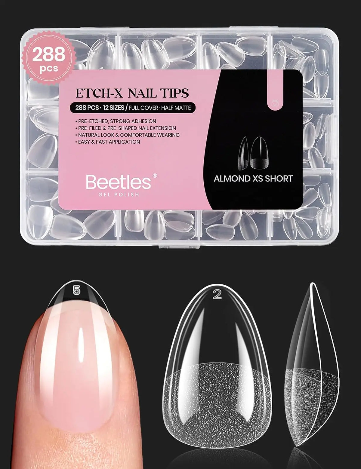 Beetles Full Cover Soft Gel Press On Nail Extension Tips