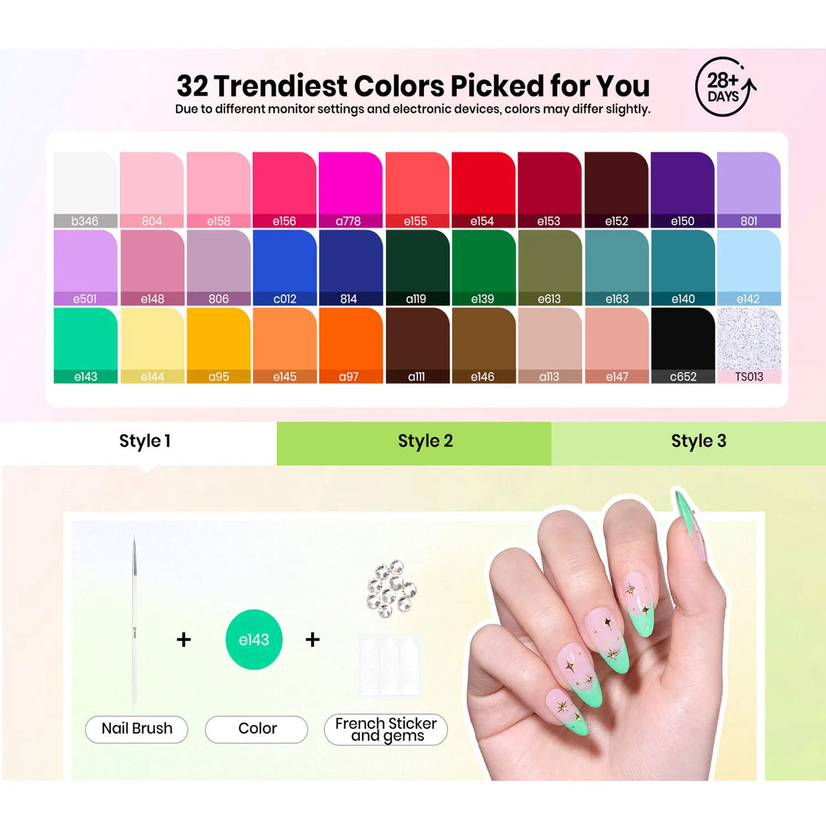 Beetles Gel Nail Polish Kit With UV Light Manicure Set