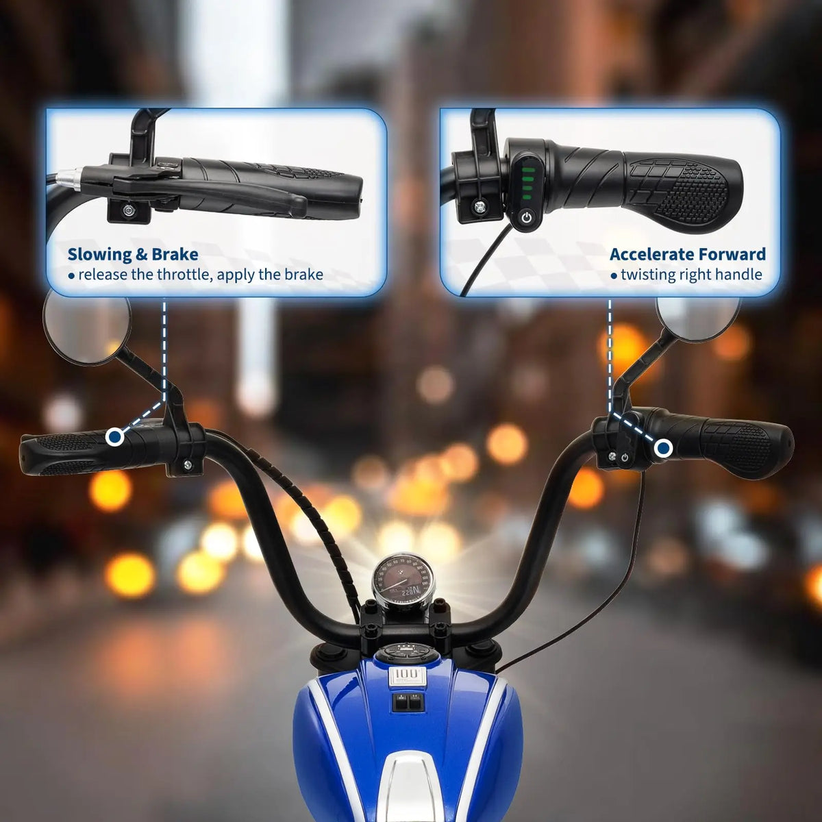 HiMISS Kids Electric Brushless Dirt Bike With LED Lights