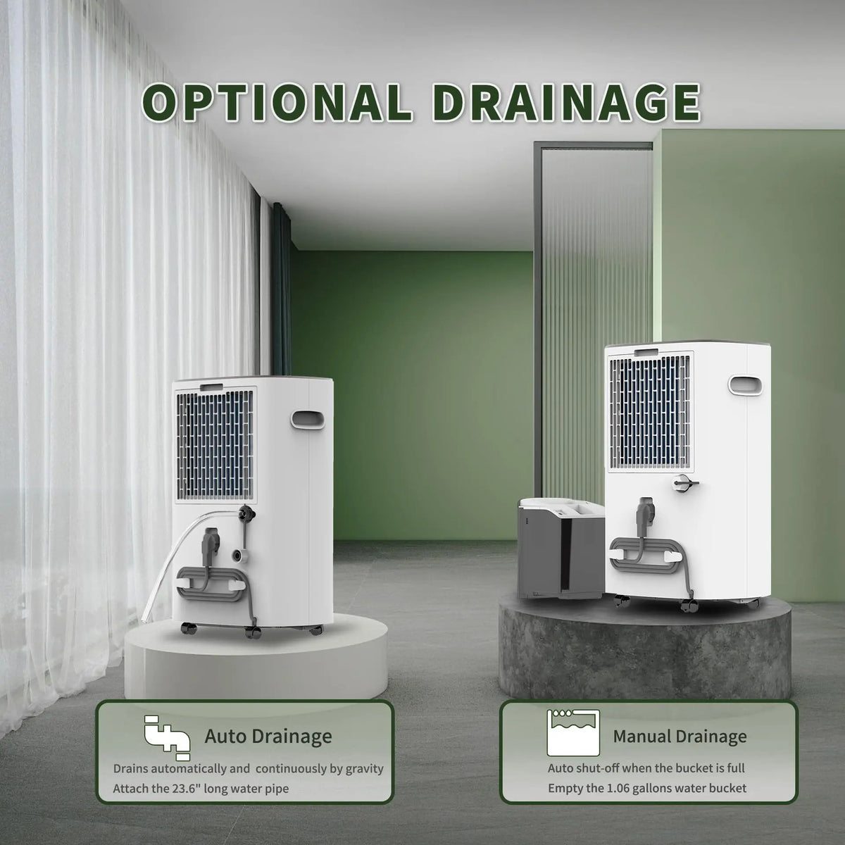 Shinco Dehumidifier for Homes and Basements With Drain Hose
