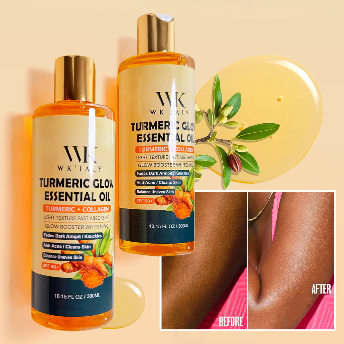 Turmeric Glow Essential Body Oil For Moisturized Even Looking Skin