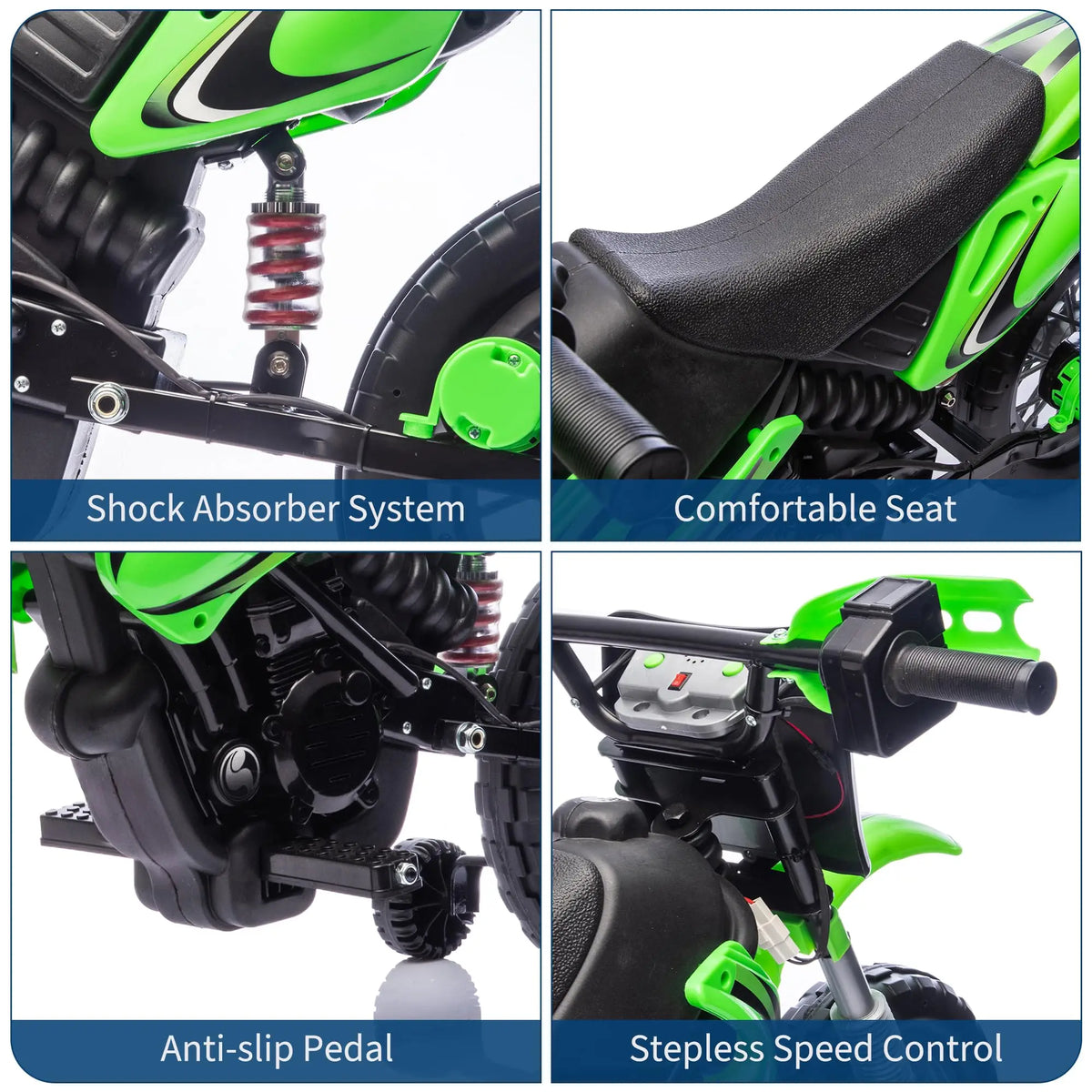 HiMISS Kids Electric Motorcycle Ride On Toy With Training Wheels