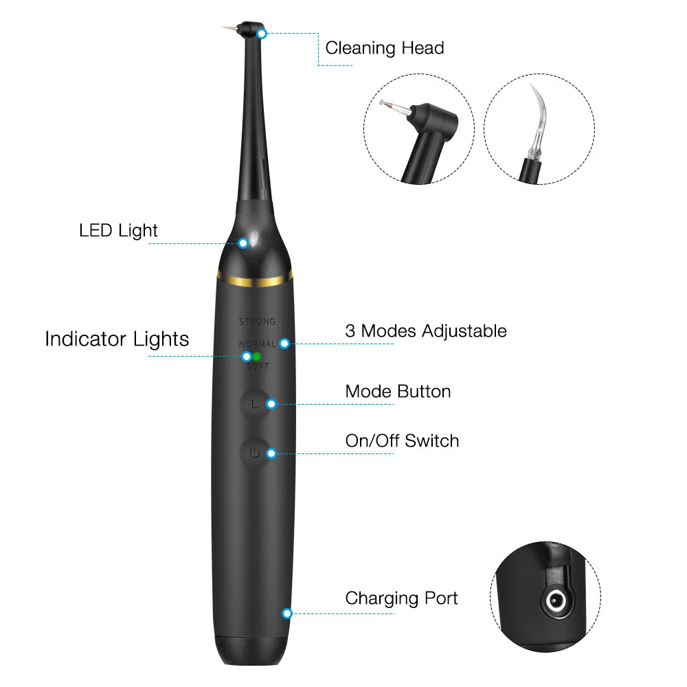 Rechargeable Ultrasonic Dental Scaler For Tartar And Plaque Removal