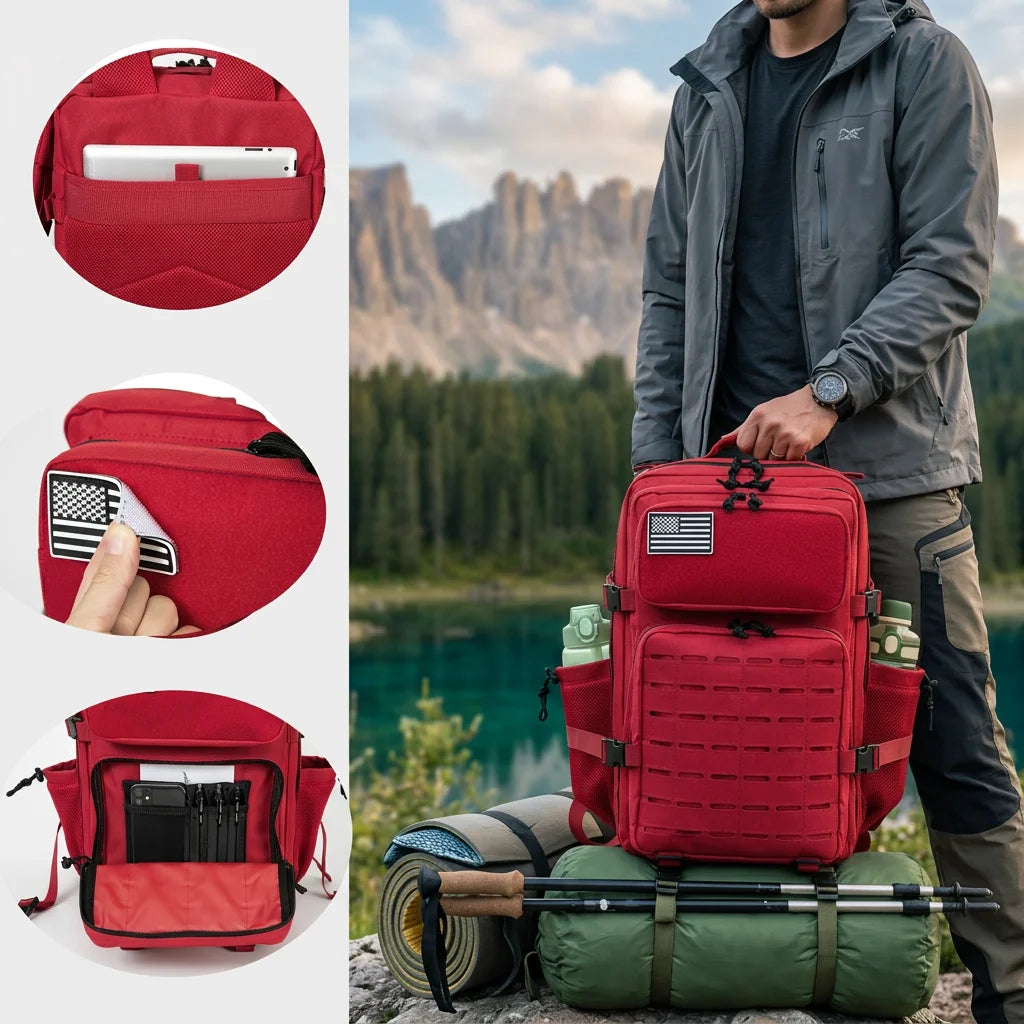 ReFire Gear Tactical MOLLE Backpack for Hiking Camping and Travel