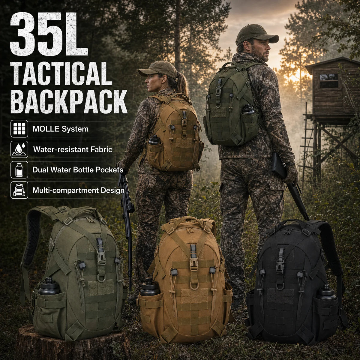 ReFire Gear Hunting Backpack With MOLLE For Outdoor Adventures