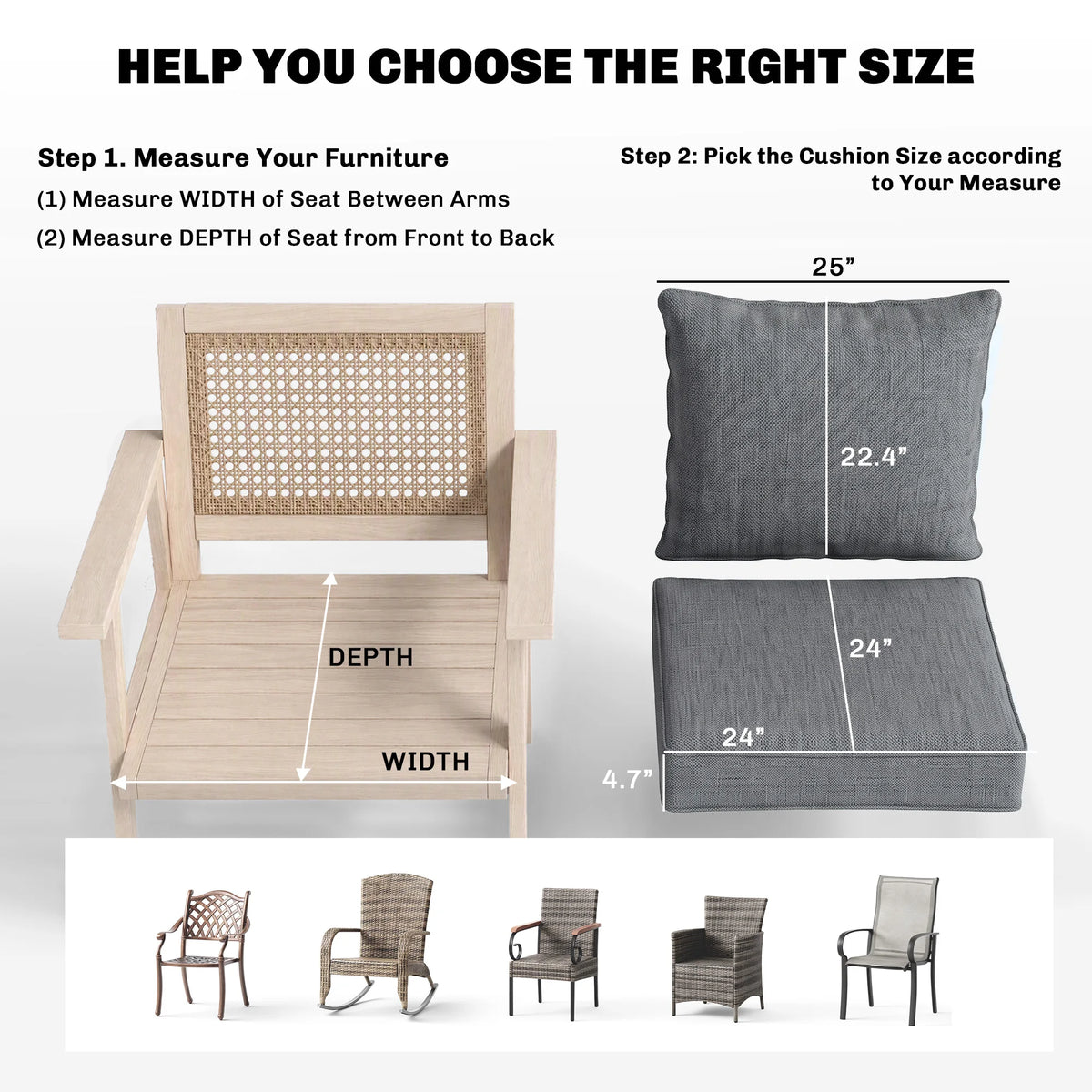 Outsunny Indoor Outdoor Chair Cushion With Backrest For Garden Furniture