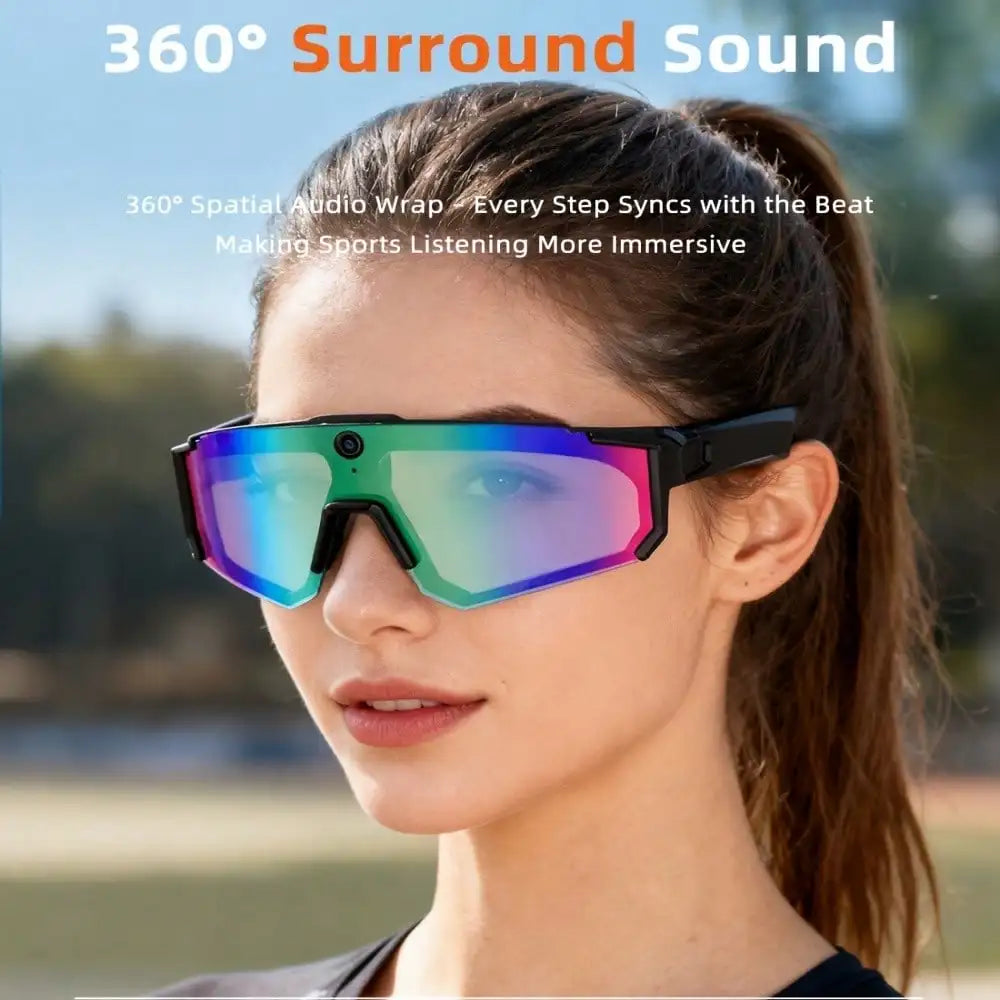 Hivisuals AI Camera Sports Sunglasses With Bluetooth Audio