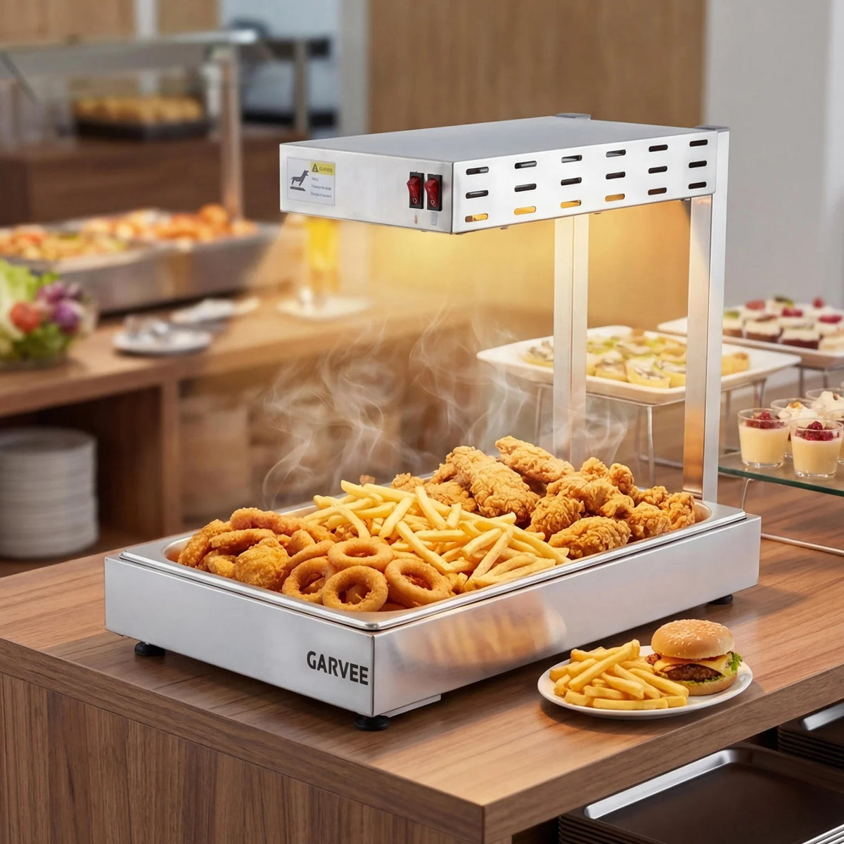HiMISS Commercial Infrared Food Warmer Lamp for Buffets and Restaurants