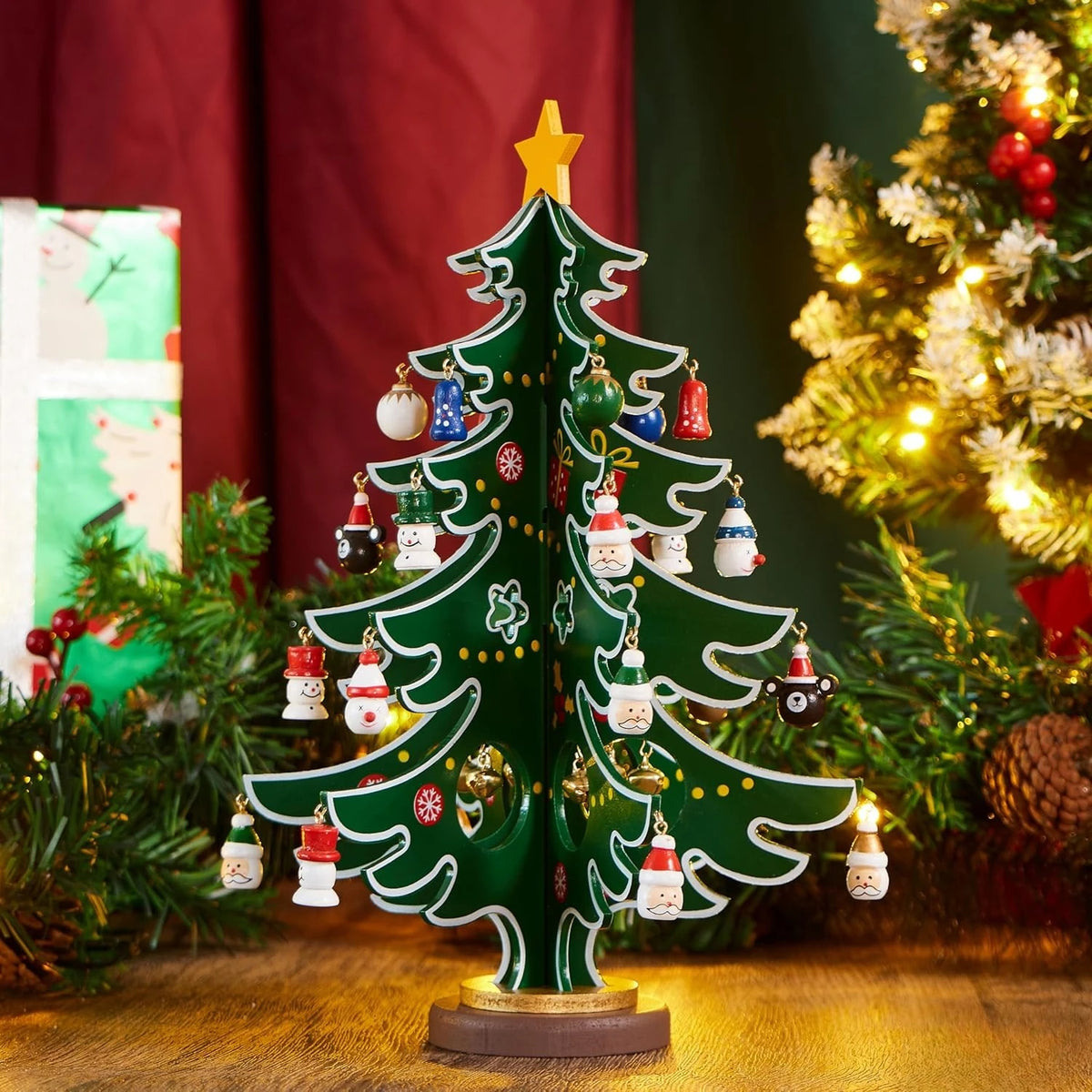 Joyfy Christmas Advent Calendar With Tree Ornaments For Holiday Countdown