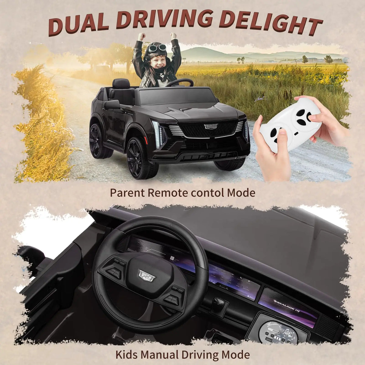 HiMISS Two Seat Kids Ride On Car With Remote Control