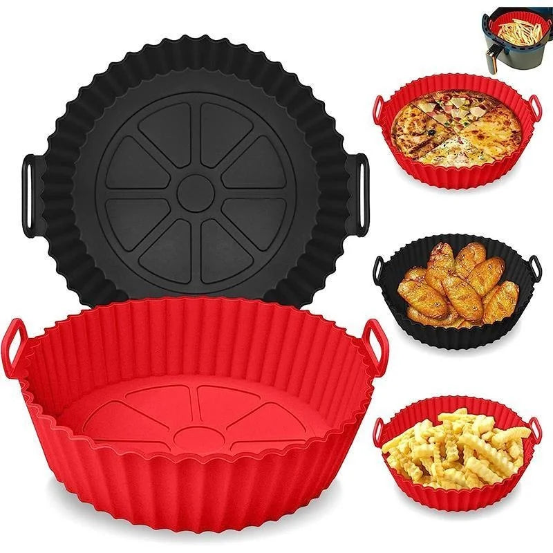 Reusable Silicone Air Fryer Liners Nonstick Oven Safe Basket Insert