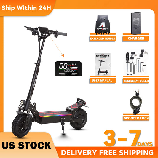 Arwibon Q30 Adult Folding Electric Scooter With 2500W Motor
