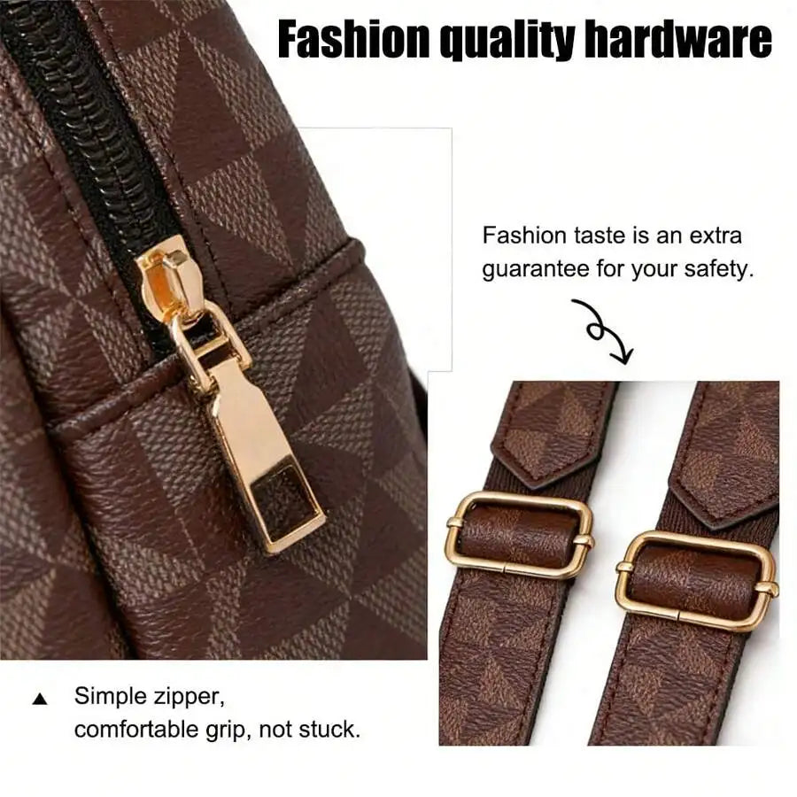 Retro Leather Backpack With Organizer For Travel And Everyday Use