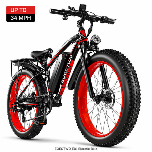 EOEOTWO Fat Tire Electric Bike With 1000W Motor Long Range