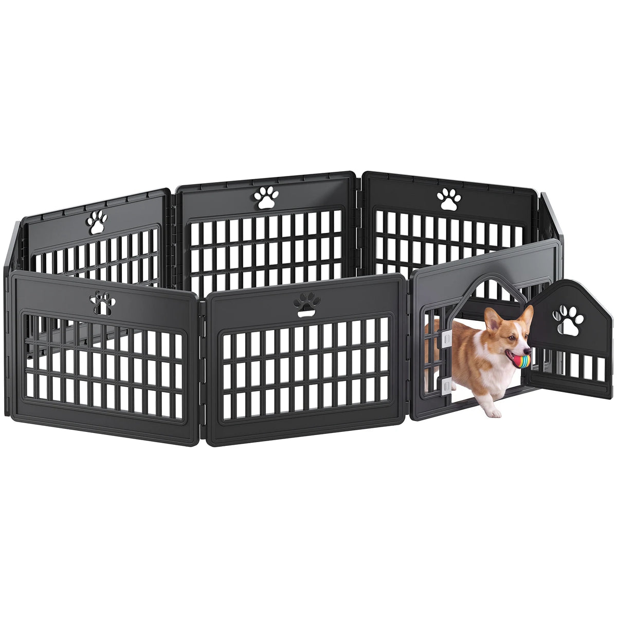 MCQ Plastic Expandable Dog Playpen for Indoor and Outdoor Use