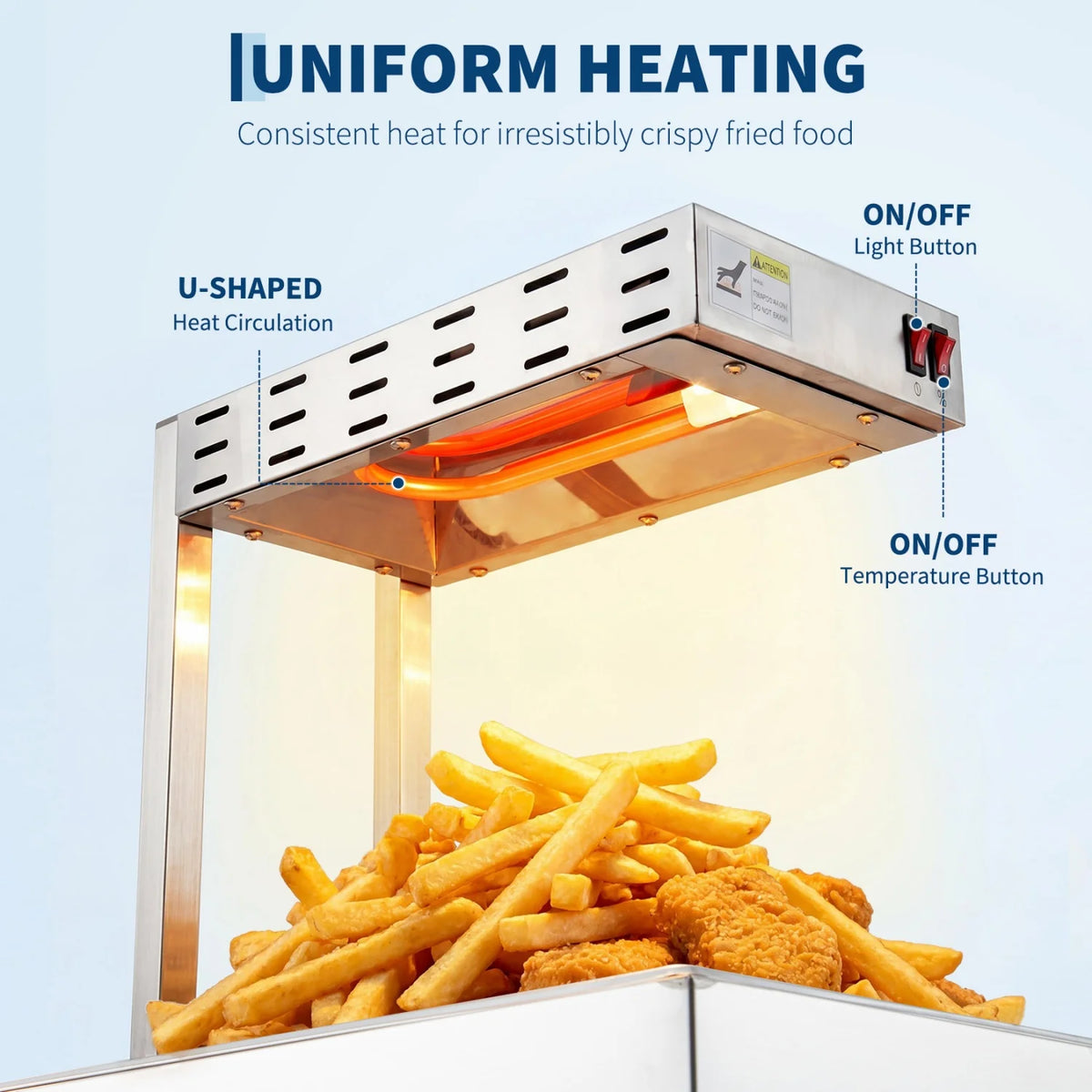 HiMISS Commercial Infrared Food Warmer Lamp for Buffets and Restaurants