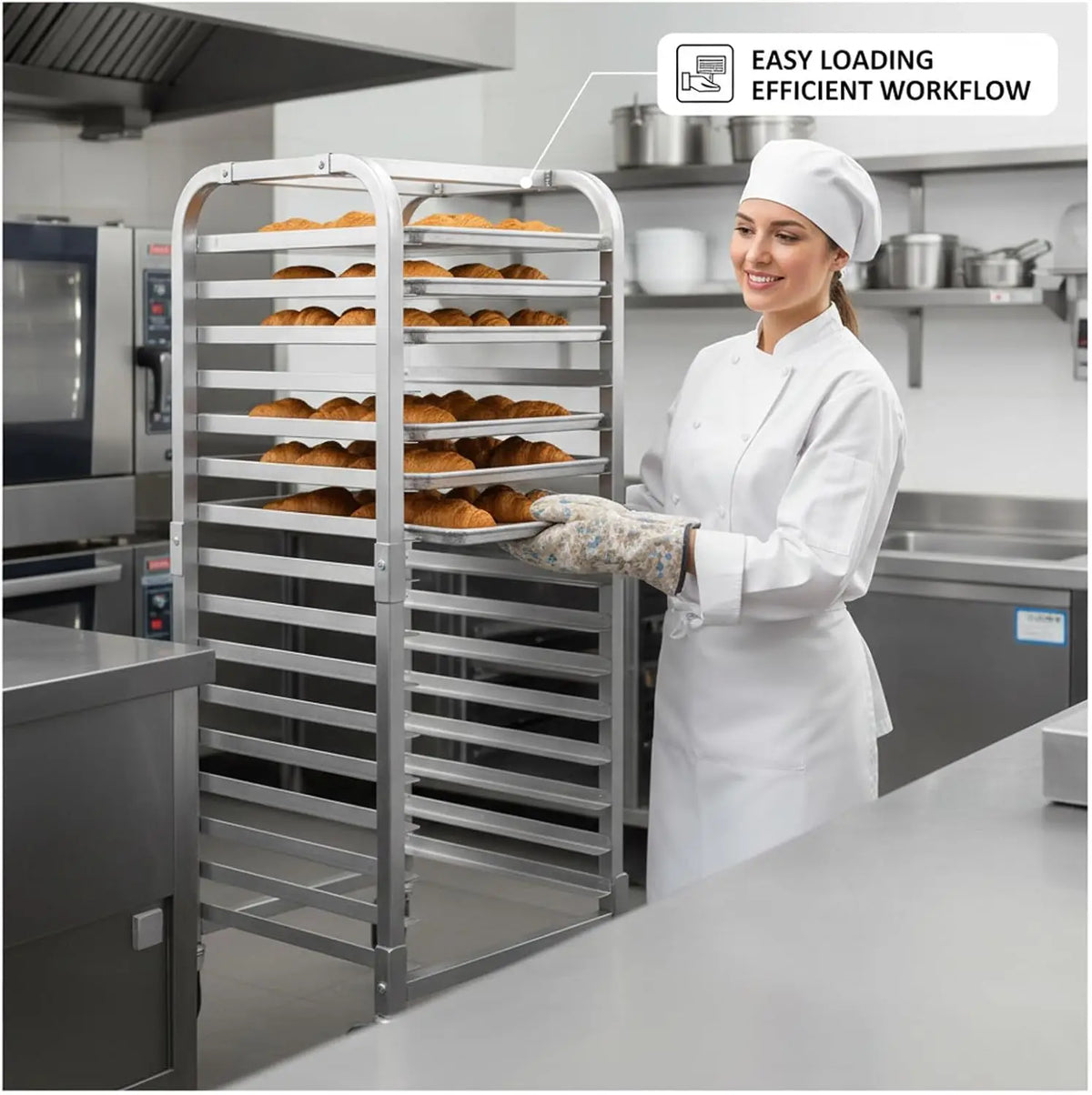 Garvee 20 Tier Aluminum Bun Pan Rack for Bakery Storage