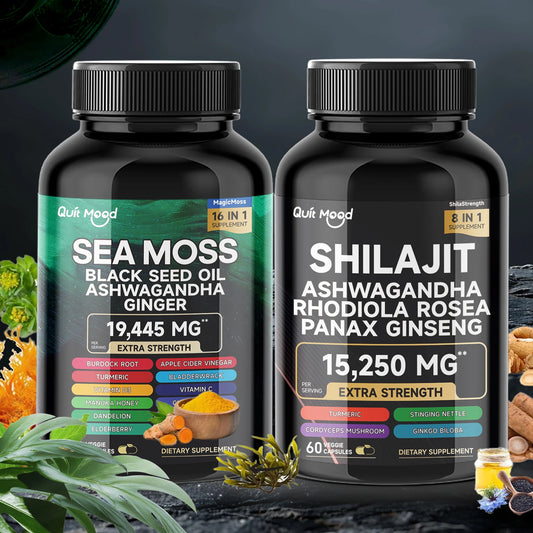 Sea Moss And Shilajit Vitality Support Supplement Bundle