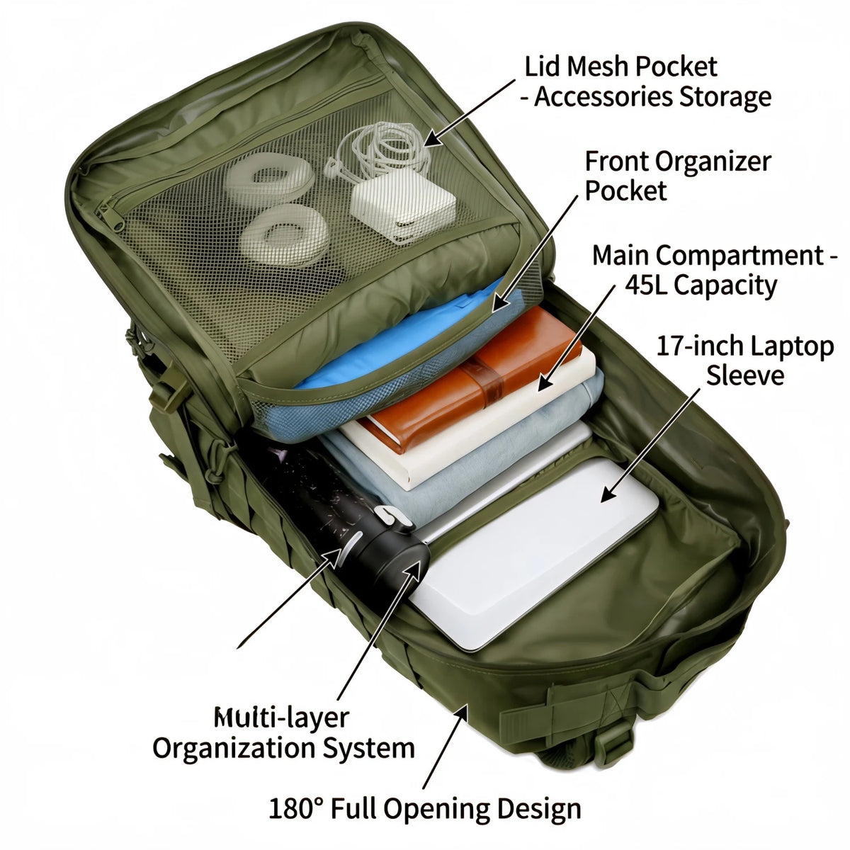 ReFire Gear Hunting Backpack MOLLE Outdoor Daypack