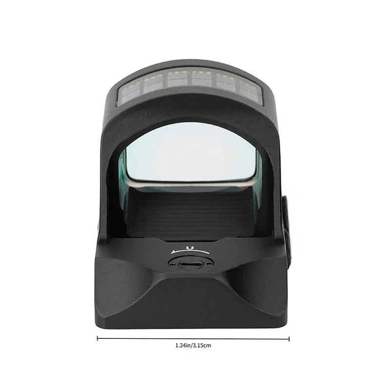 Solar Powered Reflex Red Dot Sight With Exoskeleton Mount