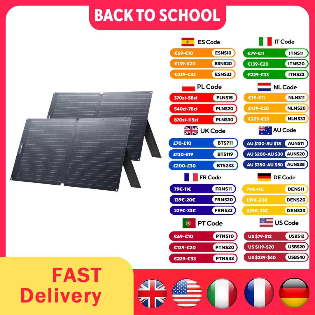 ALLPOWERS Foldable Monocrystalline Solar Panel for Outdoor Power Stations