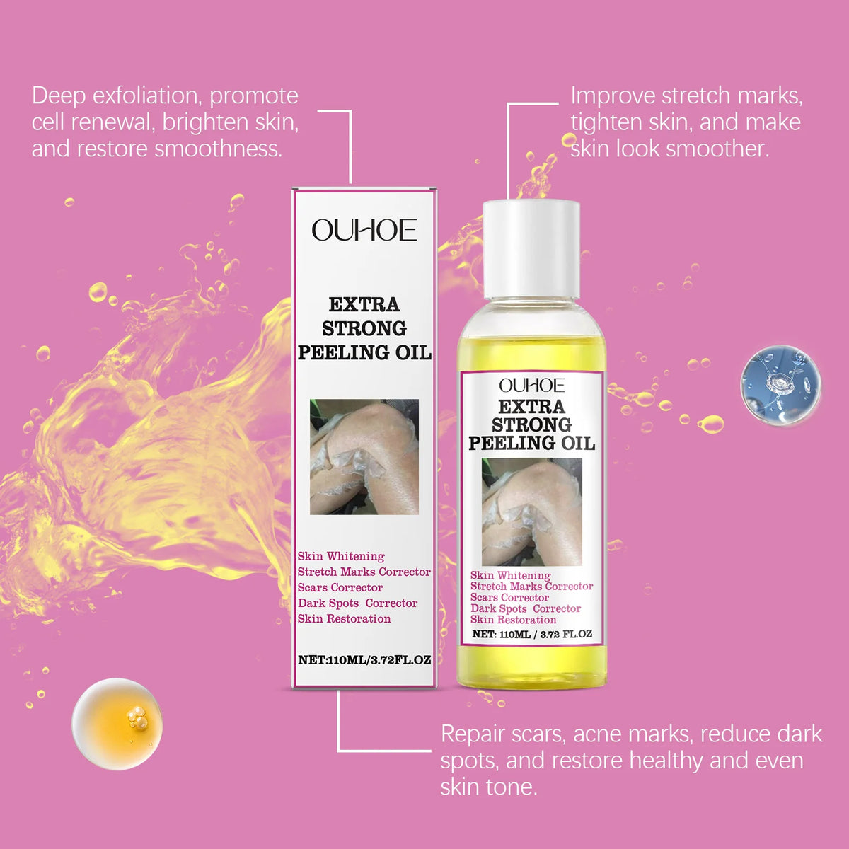 Gentle Body Exfoliating Oil for Smooth Moisturized Glowing Skin