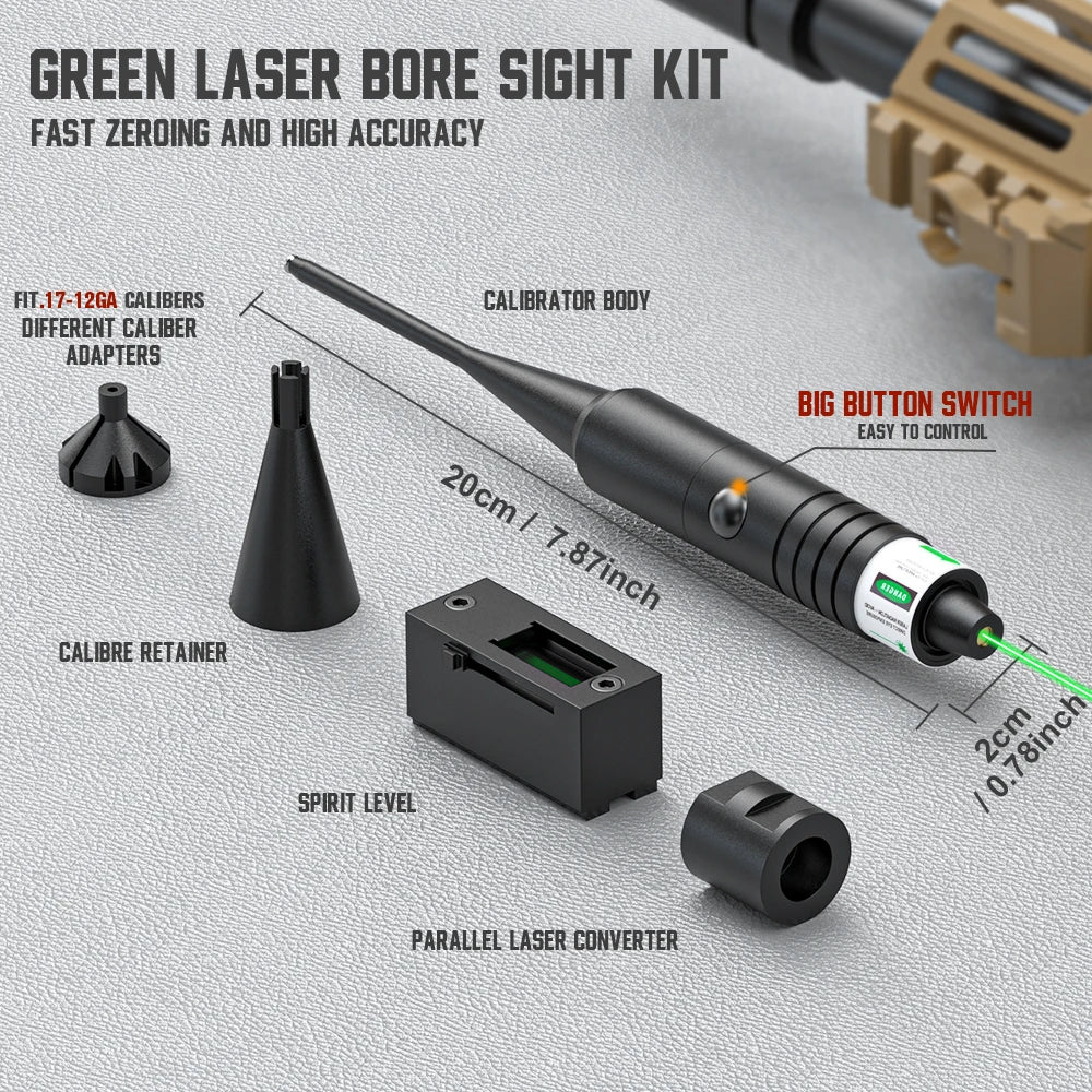 Universal Laser Boresighter Kit With Adapters And Anti Cant Level
