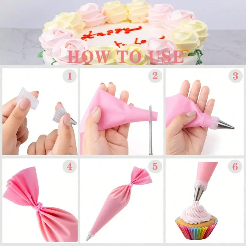 Nifogo Beginner Cake Decorating Set With Turntable And Icing Tools