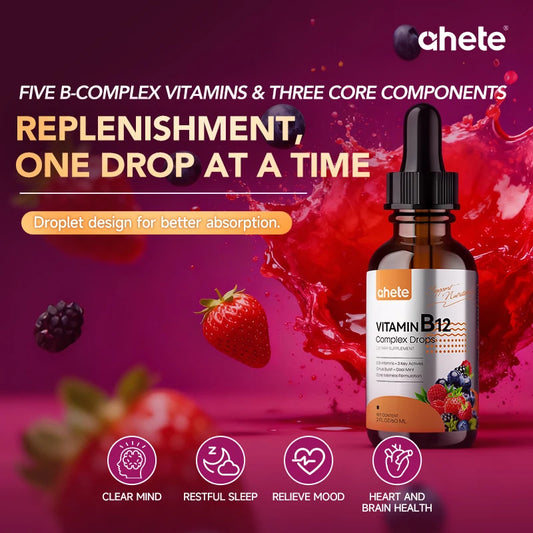 Ahete High Potency Liquid Vitamin B12 Dietary Supplement Drops