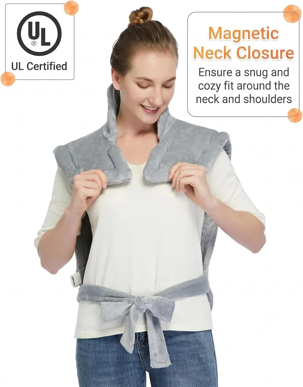 Weighted Electric Heating Pad for Back Neck and Shoulders