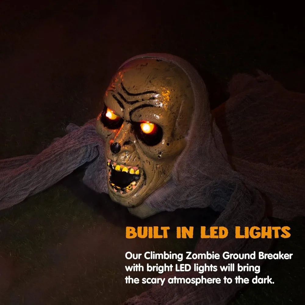Joyfy Groundbreaker Zombie Halloween Decor With Sound And Flashing Eyes