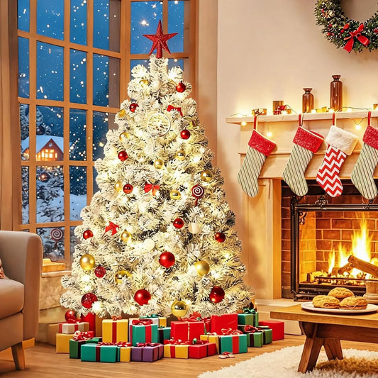 Artificial Christmas Tree With LED Lights And Realistic Spruce Branches