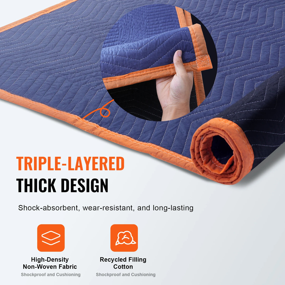 SucceBuy Heavy Duty Moving Blankets for Furniture and Appliance Protection
