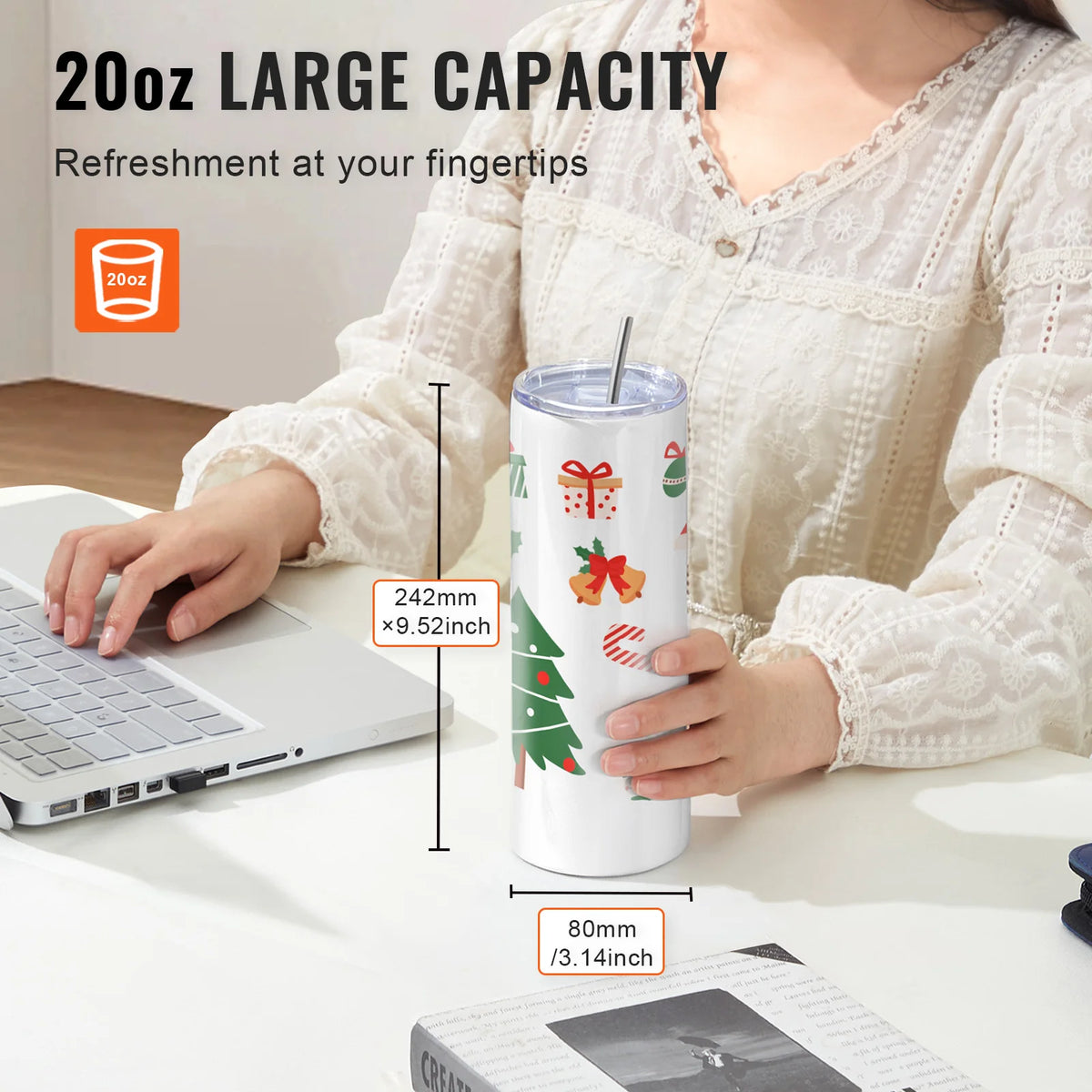 SucceBuy Stainless Steel Sublimation Tumblers for Custom Heat Transfer