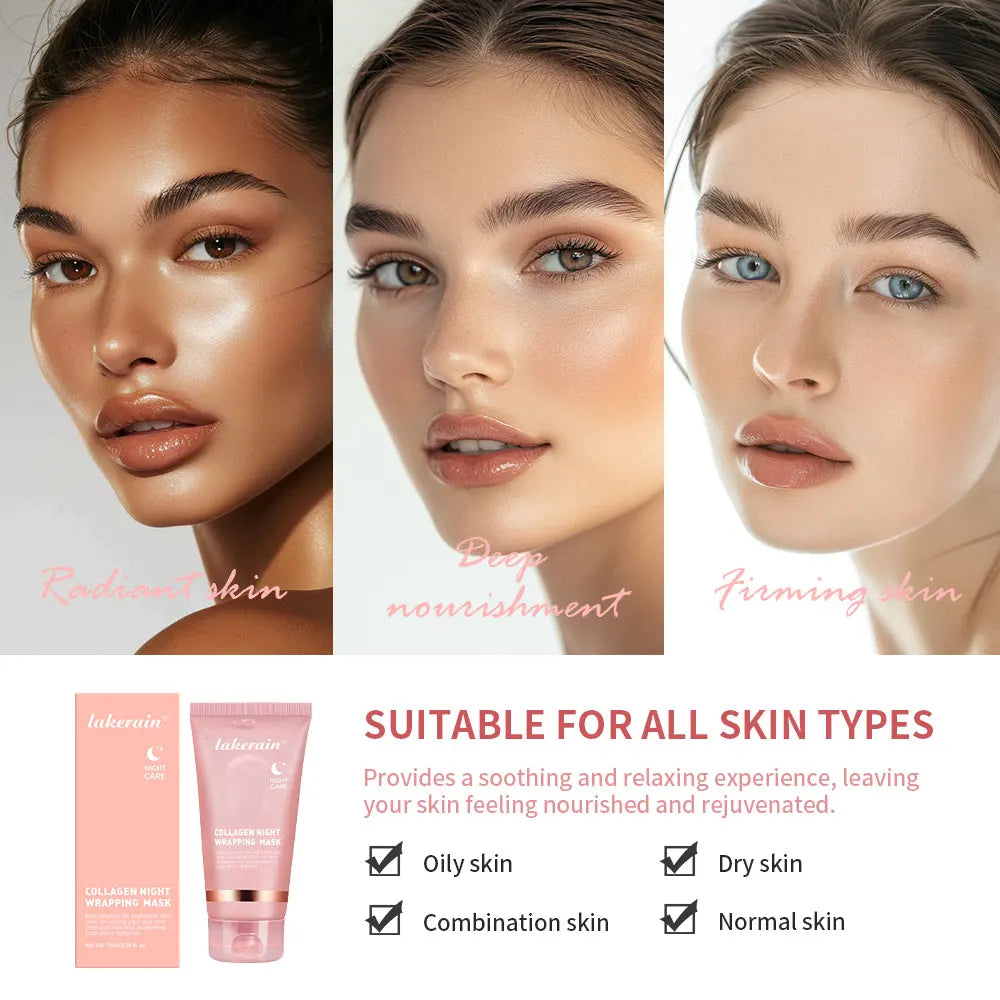 Ibcccndc Collagen Overnight Wrapping Peel Off Facial Mask for Hydration
