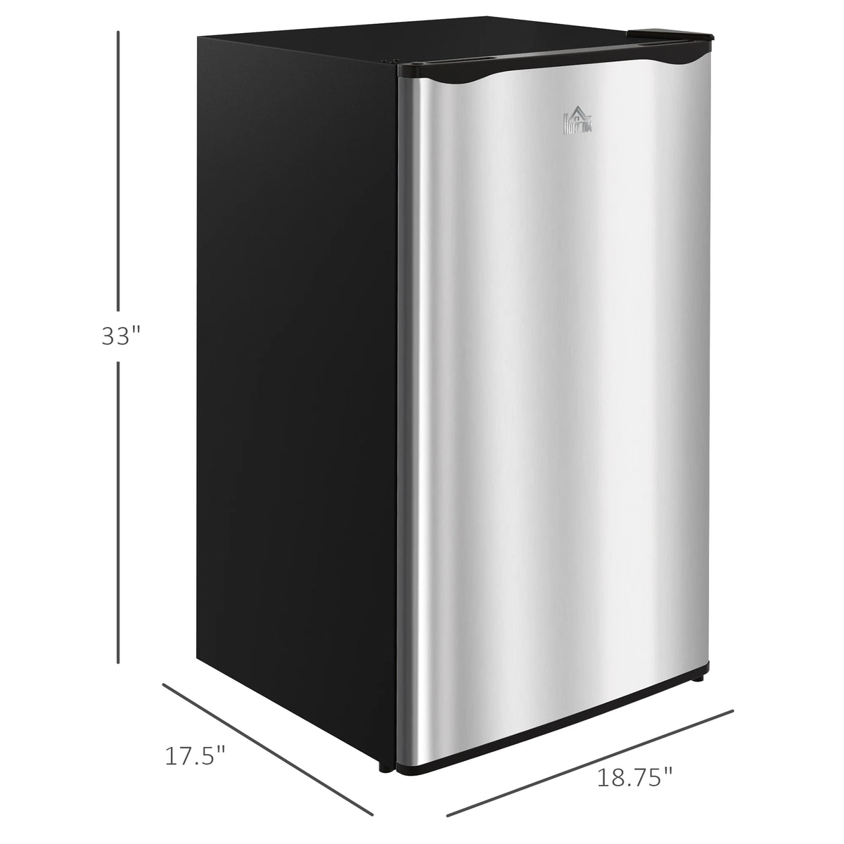 HOMCOM Compact Mini Refrigerator With Freezer And Adjustable Thermostat