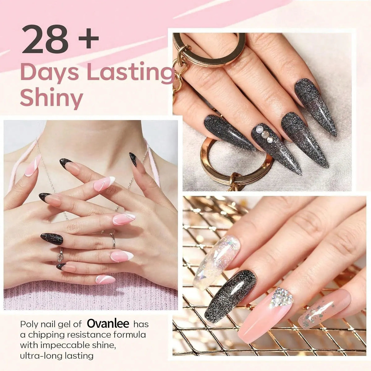 Ovanlee Builder Gel Nail Kit With UV Lamp And Primer