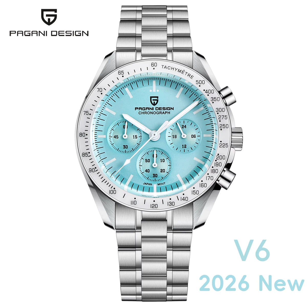 PAGANI DESIGN 1701 Moon Men's Sapphire Glass Chronograph Quartz Watch