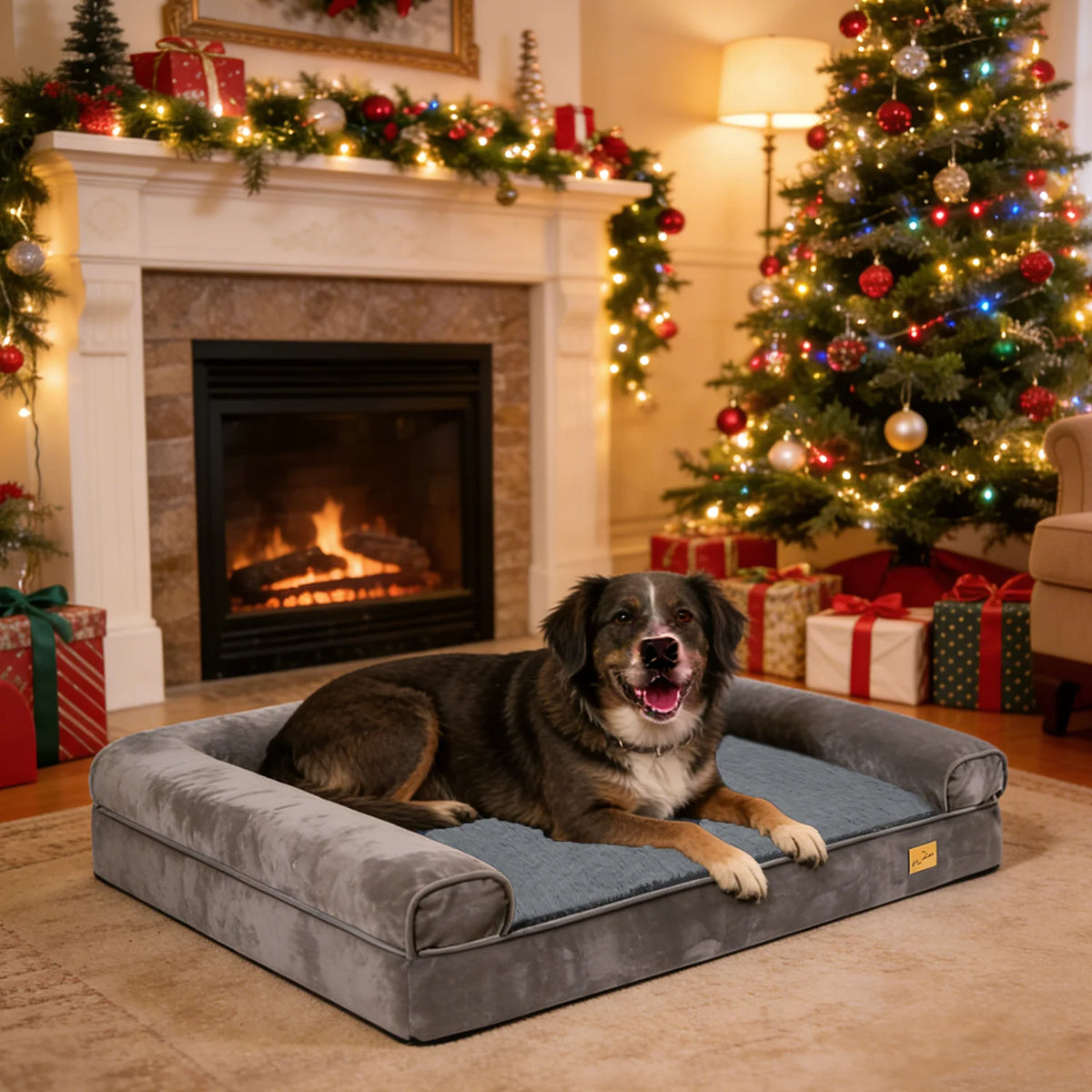 BORWART Orthopedic Memory Foam Dog Sofa Bed With Removable Cover
