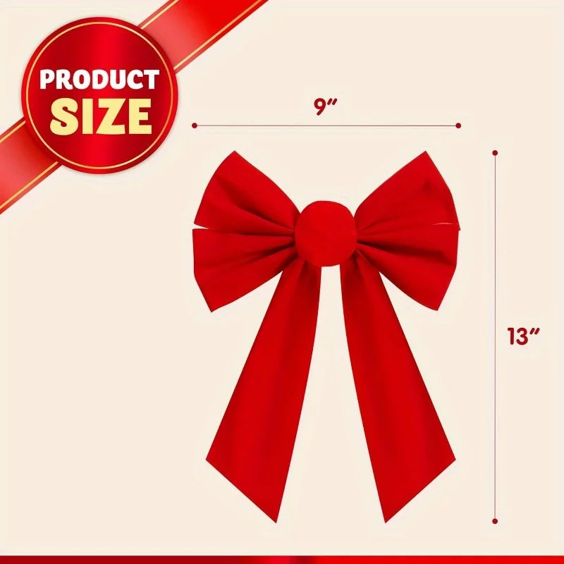 Joyfy Christmas Velvet Bows for Wreaths Garlands and Tree Decor
