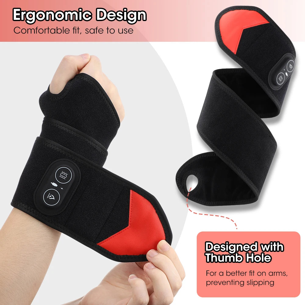 Hailicare Wireless Vibration Heating Wrap With Red Light Therapy