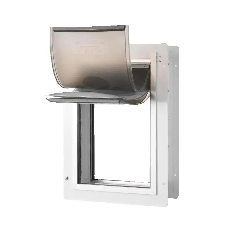 SucceBuy Weatherproof Metal Pet Door With Lock And Three Flaps