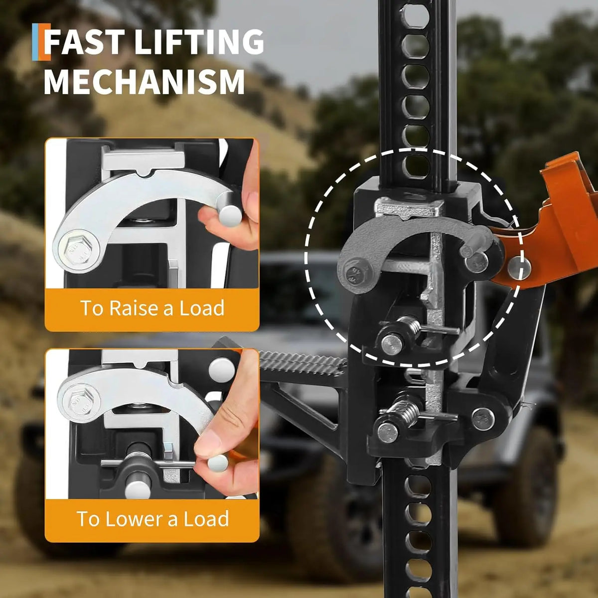 HiMISS Heavy Duty Farm Jack for Truck and SUV Recovery