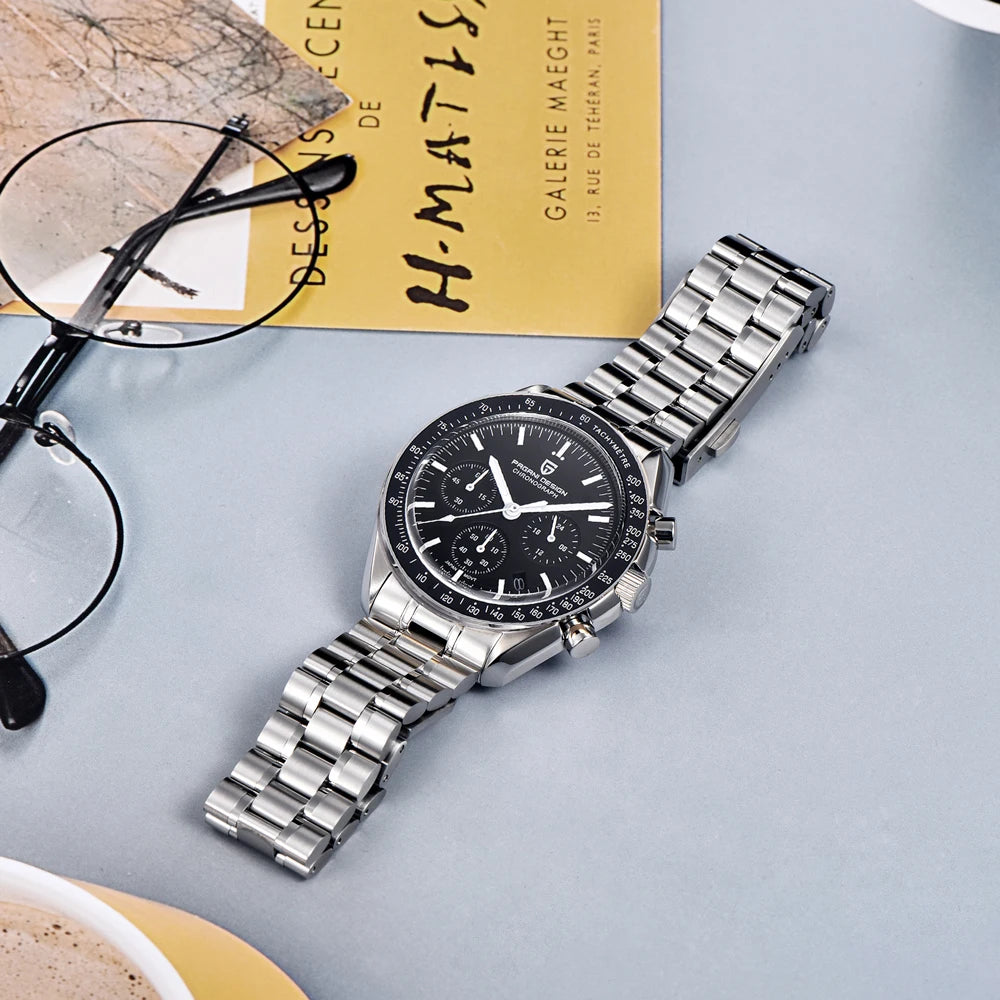 Pagani Design Men's Sapphire Quartz Chronograph Sports Watch