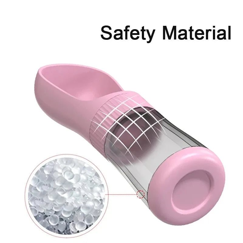Portable Two In One Glass Pet Travel Water Bottle Dispenser