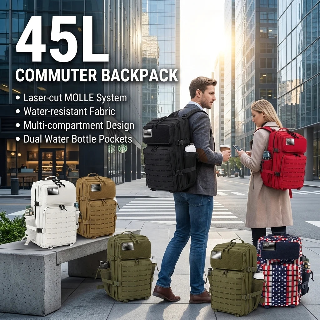 ReFire Gear Tactical MOLLE Backpack for Hiking Camping and Travel